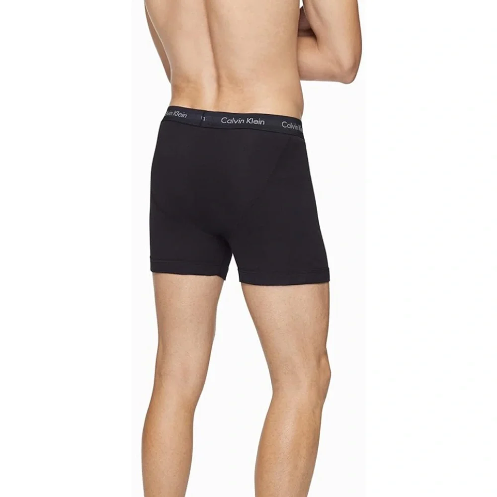 7 pairs medium Calvin Klein Black Boxer Briefs Stretchy Elastic Waistband no box